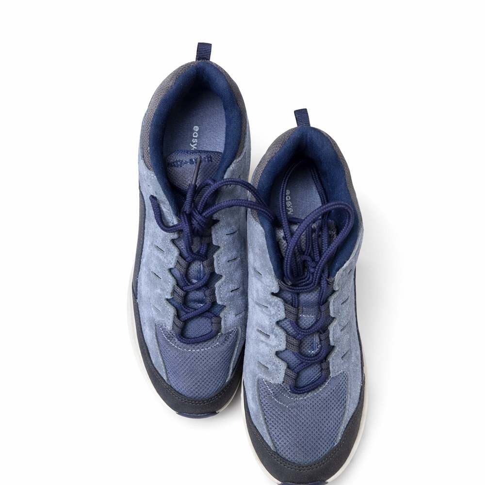 NWOT- Easy Spirit  women’s 6 1/2 w Blue and white Athletic WALK-RUN Sneakers. - Picture 3 of 6